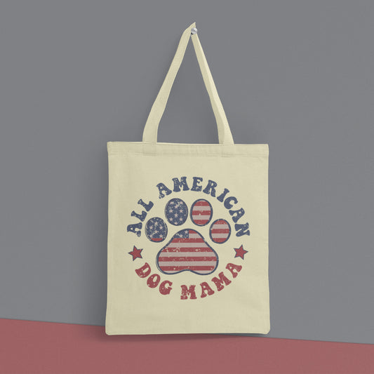 All American Dog Mama Tote Bag