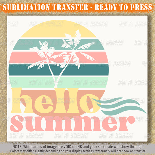 Hello Summer Sublimation Transfer