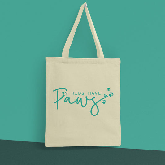 My Kids Have Paws Tote Bag