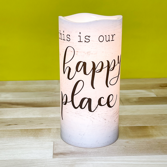 Happy Place Timer Candle