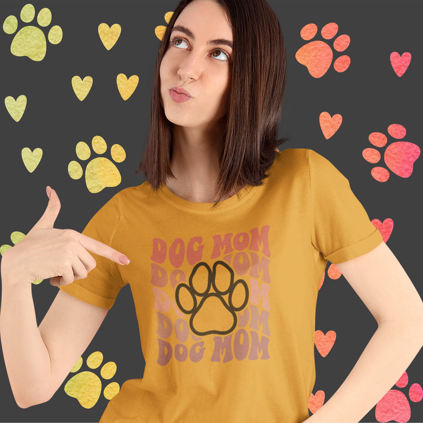 Dog Mom Wave Retro Tee