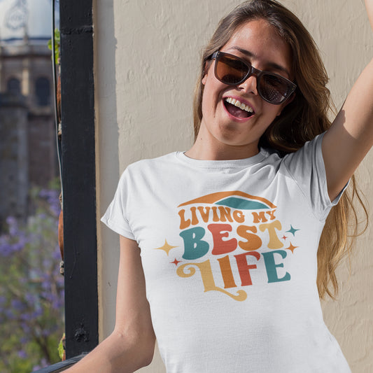 Best Life Blue Retro Tee