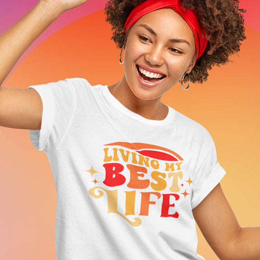 Best Life Red Retro Tee